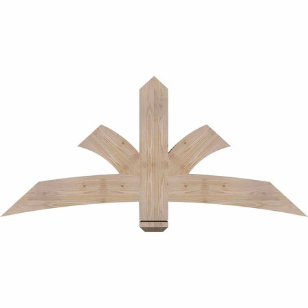 Ekena Millwork Davenport Smooth Timber Gable Bracket, Douglas Fir, 60"W x 27"H x 3 1/2"D x 5 1/2"F, 11/12 Pitch GBW060X27X0406DAV00SDF